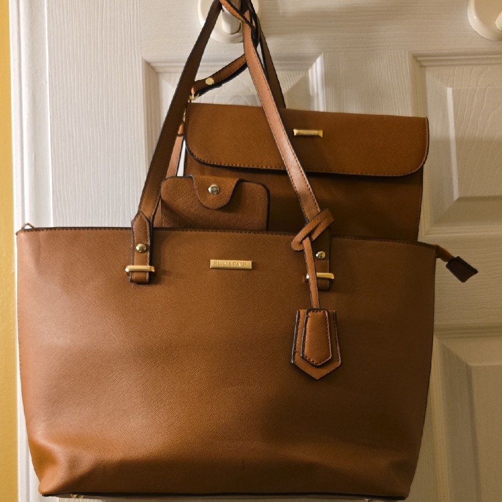 Brown Leather Tote Bag